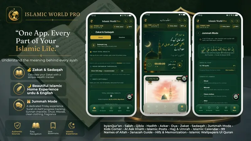How to Calculate Zakat: A Simple Step-by-Step Guide — Islamic World Pro app screenshot