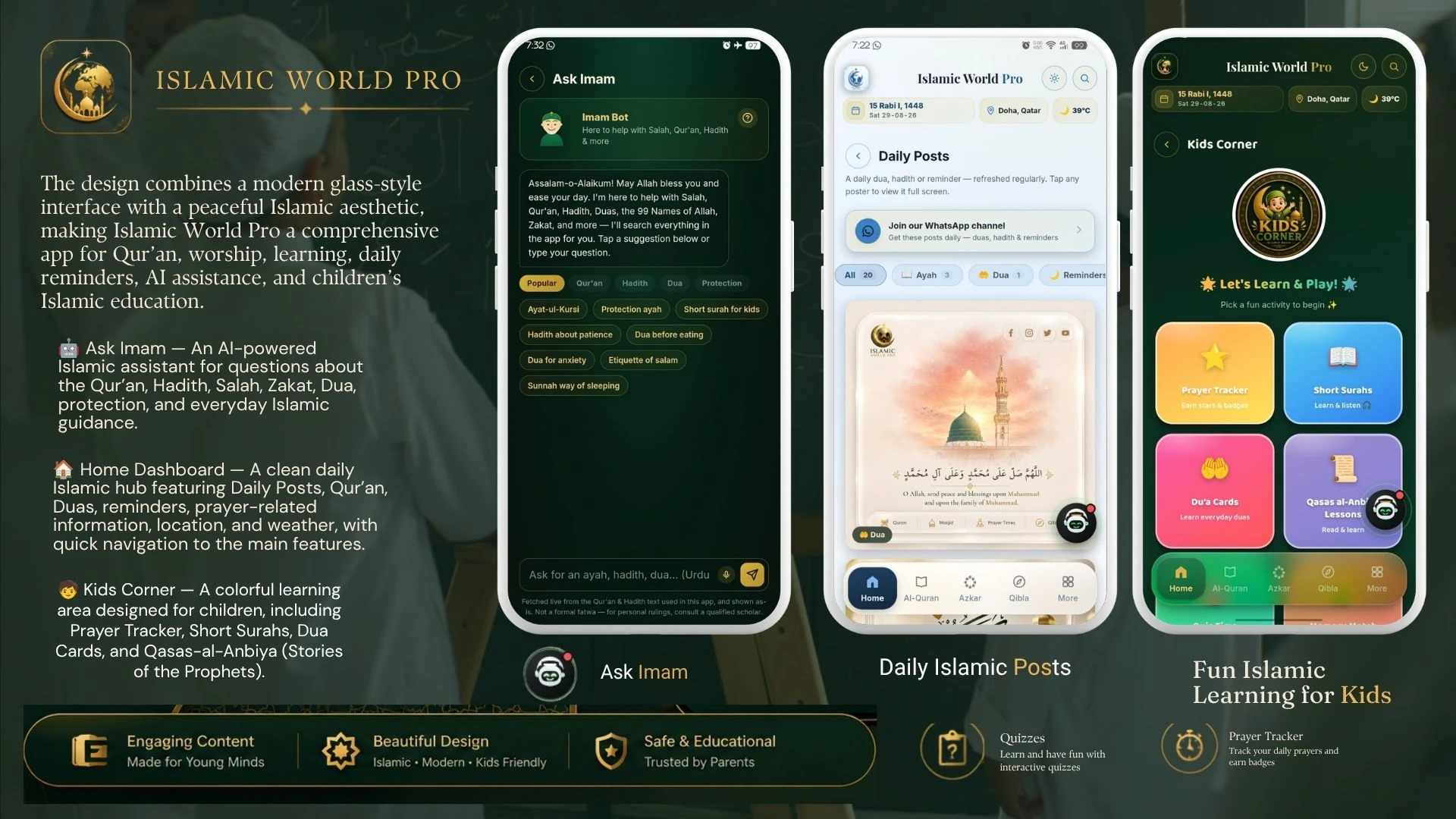 Islamic World Pro — Ask Imam and Kids Corner
